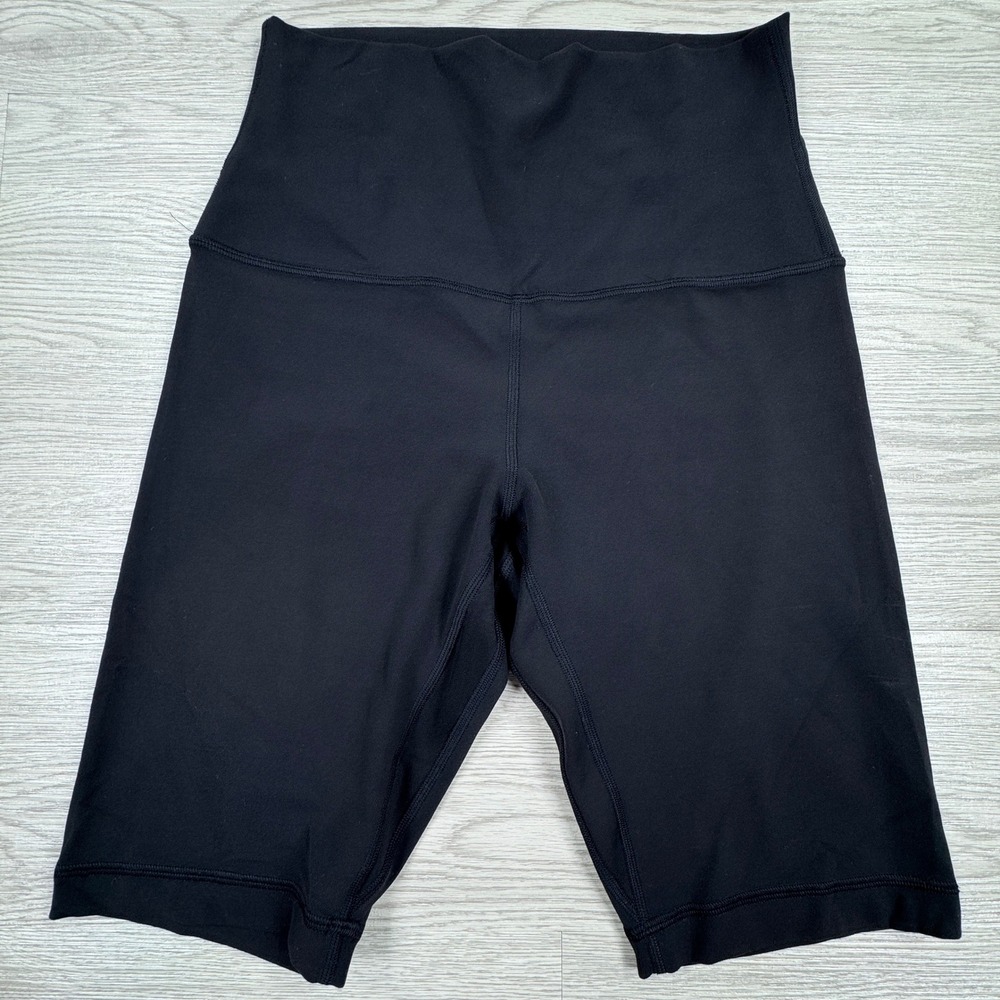Lululemon Align Womens High Rise Biker Shorts Black Nulu Size 8 Yoga Workout